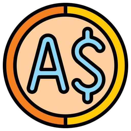 Australian dollar Generic color lineal-color icon