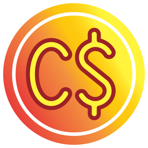 dolar canadiense Generic gradient lineal-color icono