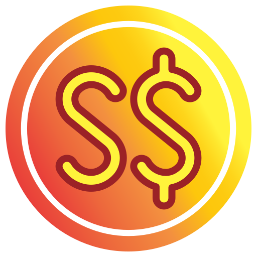 dolar singapurski Generic gradient lineal-color ikona