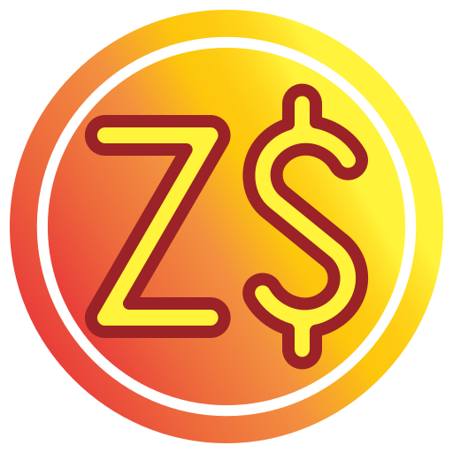 zimbabwaanse dollar Generic gradient lineal-color icoon