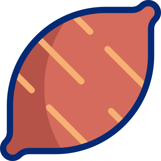 słodki ziemniak Basic Accent Lineal Color ikona