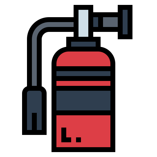 Extintor de incendios Smalllikeart Lineal Color icono