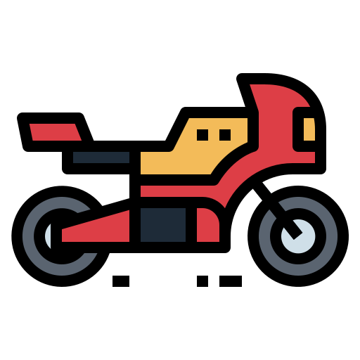 Motocicleta Smalllikeart Lineal Color icono