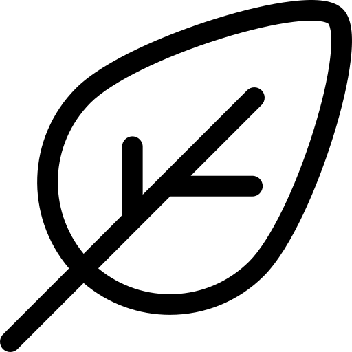 foglia Basic Rounded Lineal icona