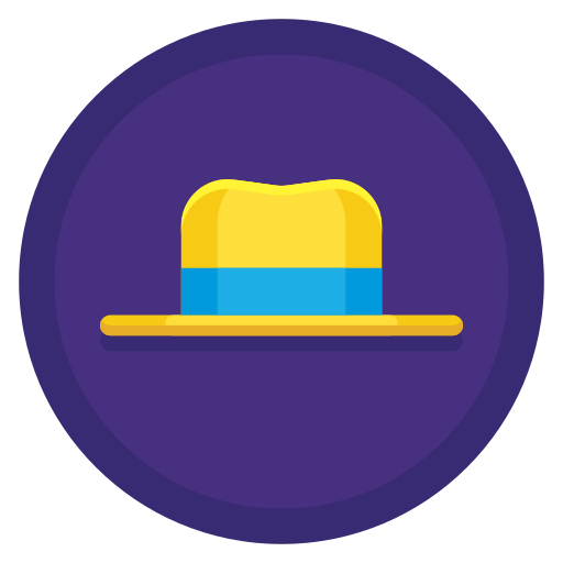 sombrero para el sol Flaticons Flat Circular icono