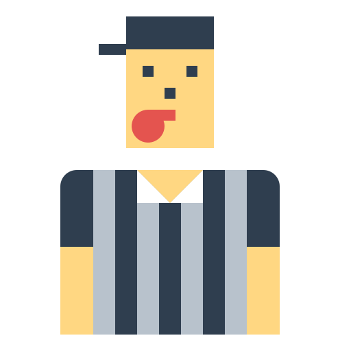 Referee Smalllikeart Flat icon