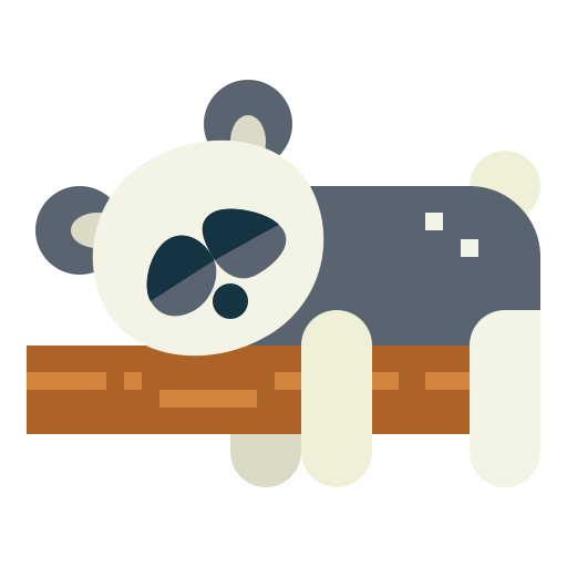 miś panda Smalllikeart Flat ikona