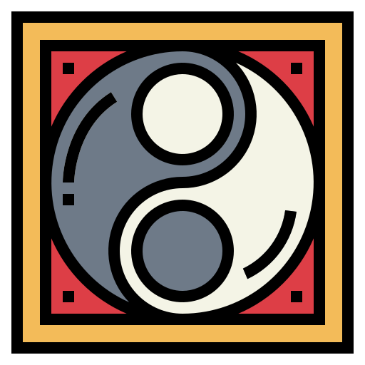 yin yang Smalllikeart Lineal Color icona