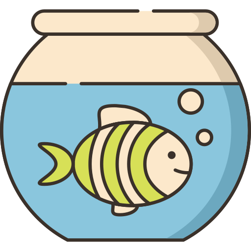 złota rybka Flaticons Lineal Color ikona
