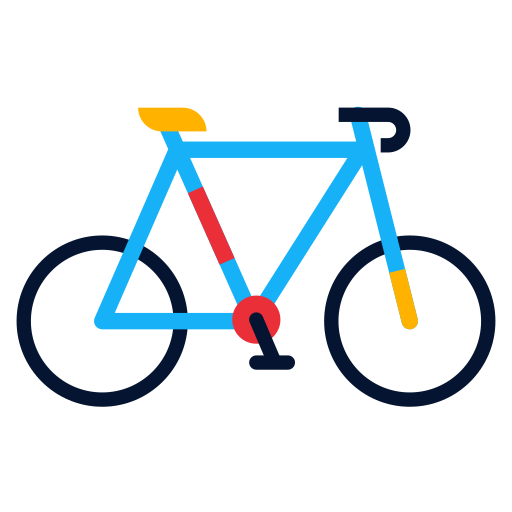 На велосипеде Generic color fill иконка
