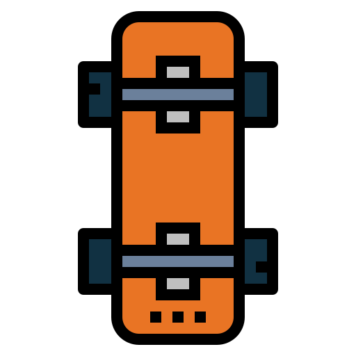 skateboard Smalllikeart Lineal Color icon