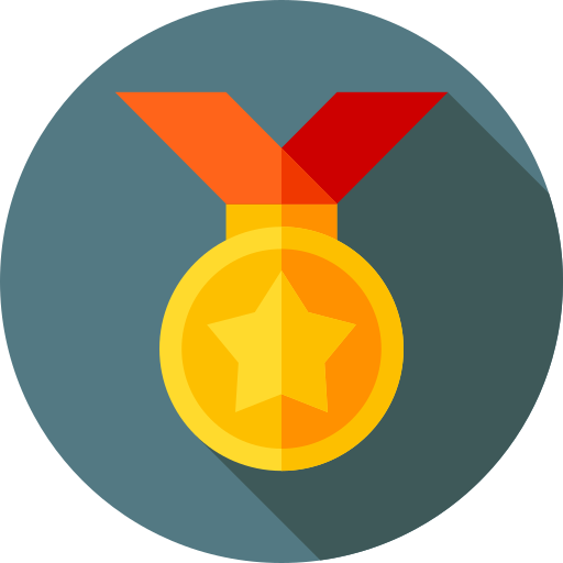 medaille Flat Circular Flat icoon