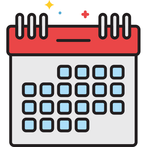 kalendarz Flaticons Lineal Color ikona