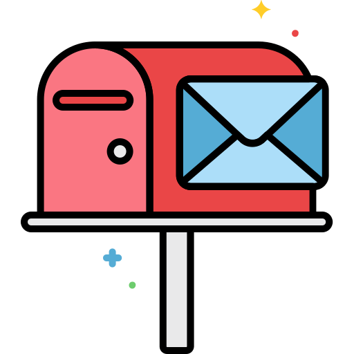 skrzynka pocztowa Flaticons Lineal Color ikona