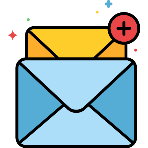 mail Flaticons Lineal Color icoon