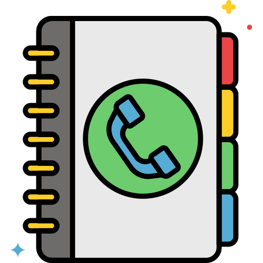 電話帳 Flaticons Lineal Color icon