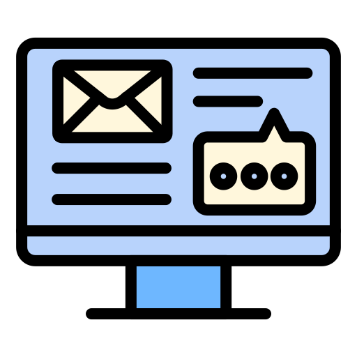 courrier en ligne Generic color lineal-color Icône