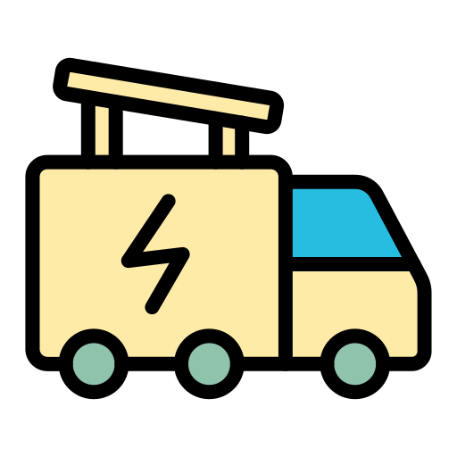 Electric truck Generic color lineal-color icon