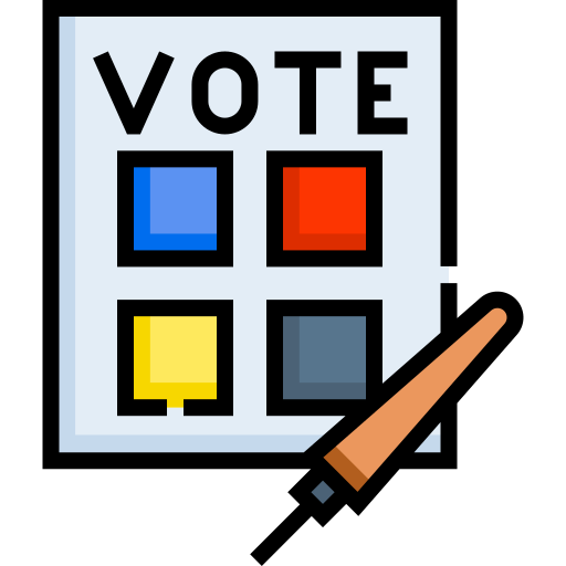votación Detailed Straight Lineal color icono