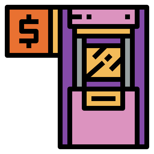 bankomat Smalllikeart Lineal Color ikona