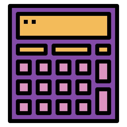 kalkulator Smalllikeart Lineal Color ikona