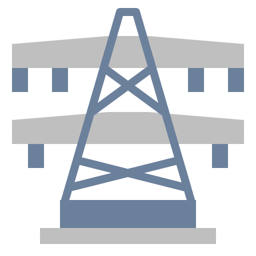 torre electrica Smalllikeart Flat icono