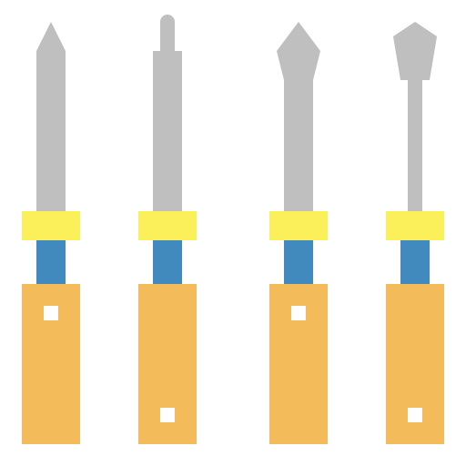 Screwdriver Smalllikeart Flat icon