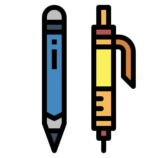 연필 Smalllikeart Lineal Color icon