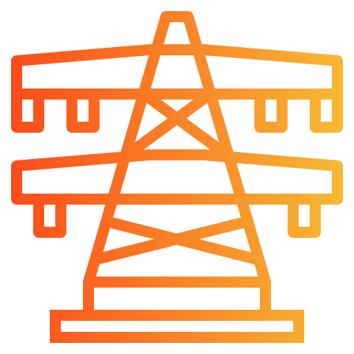 Electric tower Smalllikeart Gradient icon