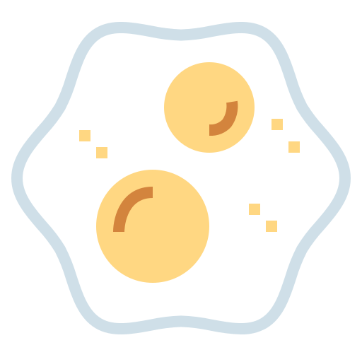 Fried egg Smalllikeart Flat icon