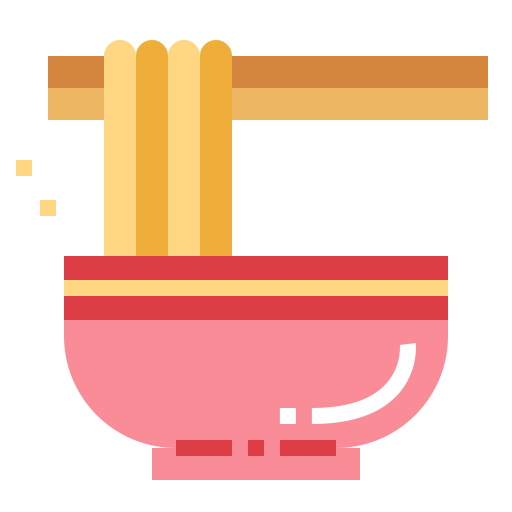 Noodles Smalllikeart Flat icon