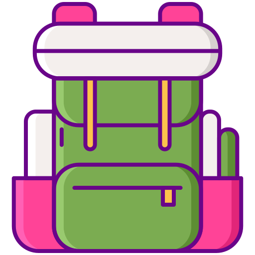 rucksack Flaticons Lineal Color icon