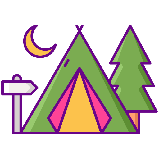 obóz Flaticons Lineal Color ikona