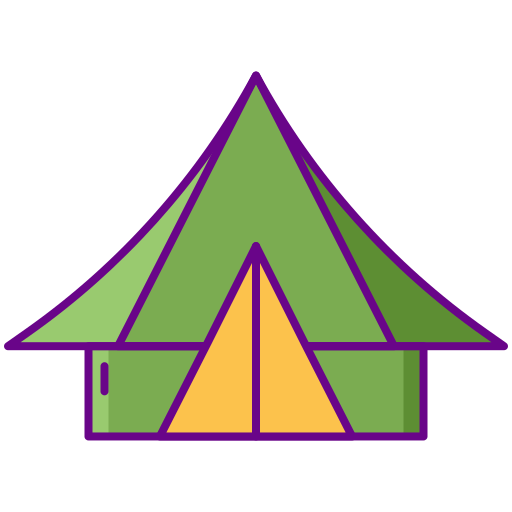 tenda da campeggio Flaticons Lineal Color icona