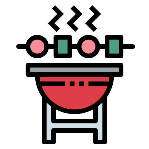 Barbecue Smalllikeart Lineal Color icon