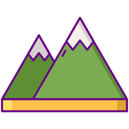 Montaña Flaticons Lineal Color icono