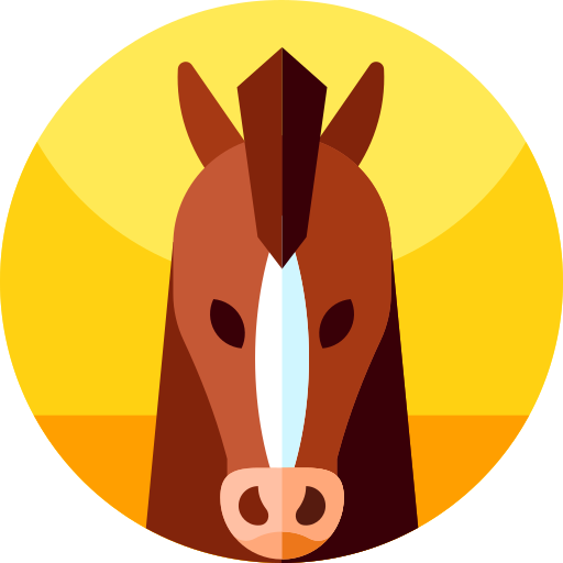 Horse Geometric Flat Circular Flat icon