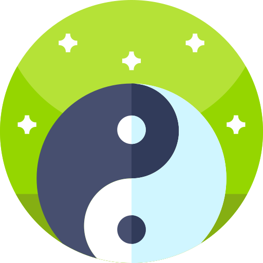 yin-yang Geometric Flat Circular Flat icon