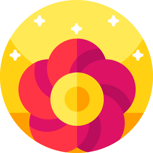 Цветок Geometric Flat Circular Flat иконка
