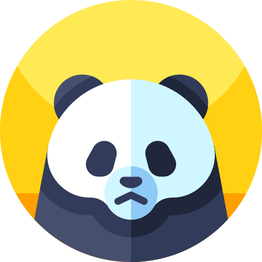 panda Geometric Flat Circular Flat ikona