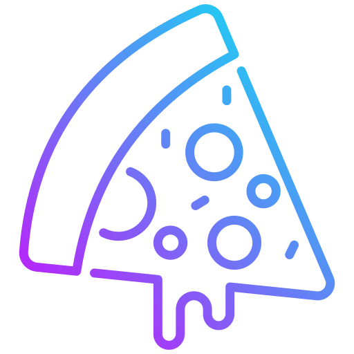 pizza Generic gradient outline icona