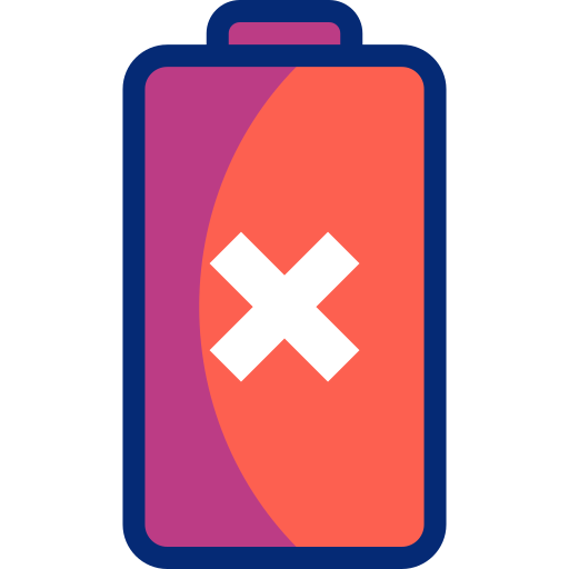 uszkodzona bateria Basic Accent Lineal Color ikona