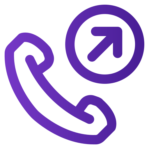 Outcoming call Generic gradient outline icon