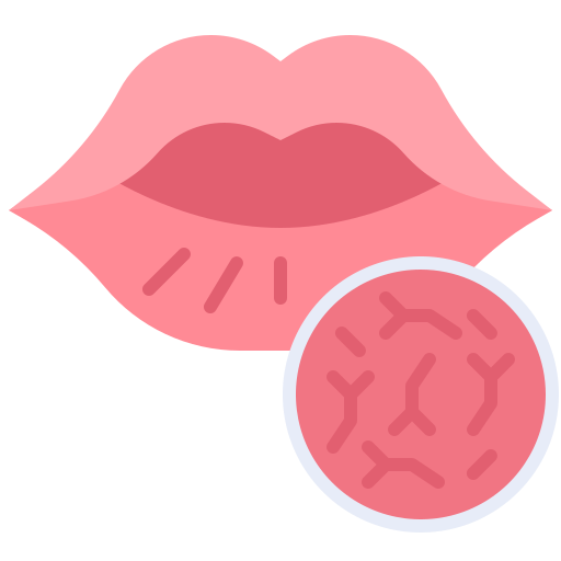 trockene lippen Generic color fill icon
