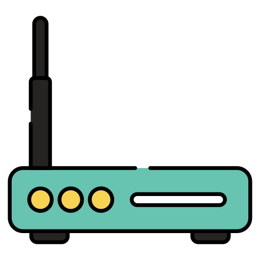 routeur wi-fi Generic color lineal-color Icône