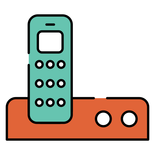 téléphone sans fil Generic color lineal-color Icône