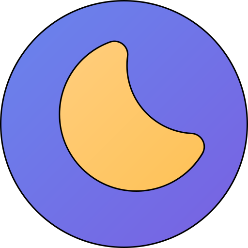 księżyc Generic gradient lineal-color ikona