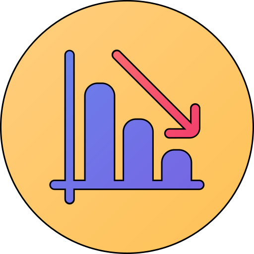 tabla de disminución Generic gradient lineal-color icono