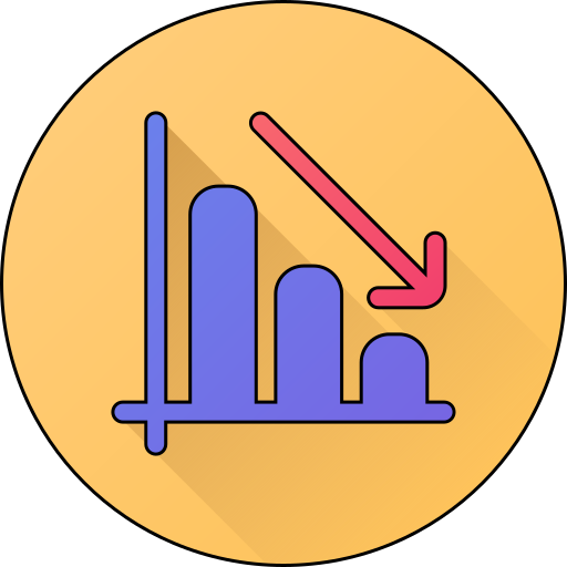tabla de disminución Generic gradient lineal-color icono