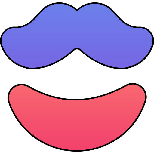 moustache Generic gradient lineal-color Icône